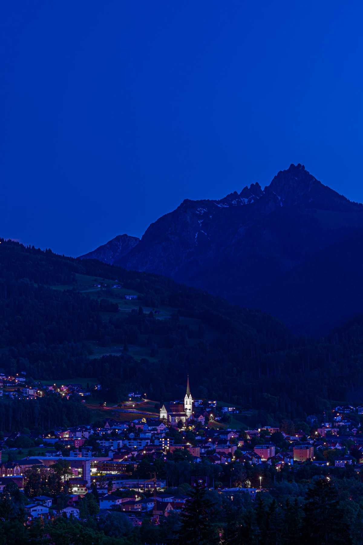 Frastanz Unter Den Drei Schwestern - Dämmerung
